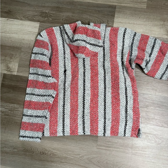 Geometric Patterned Red and Gray Men's Sweater - Picture 4 of 4